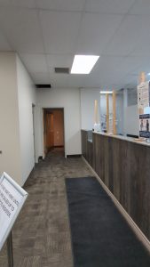 Clean, professional medical clinic interior after painting