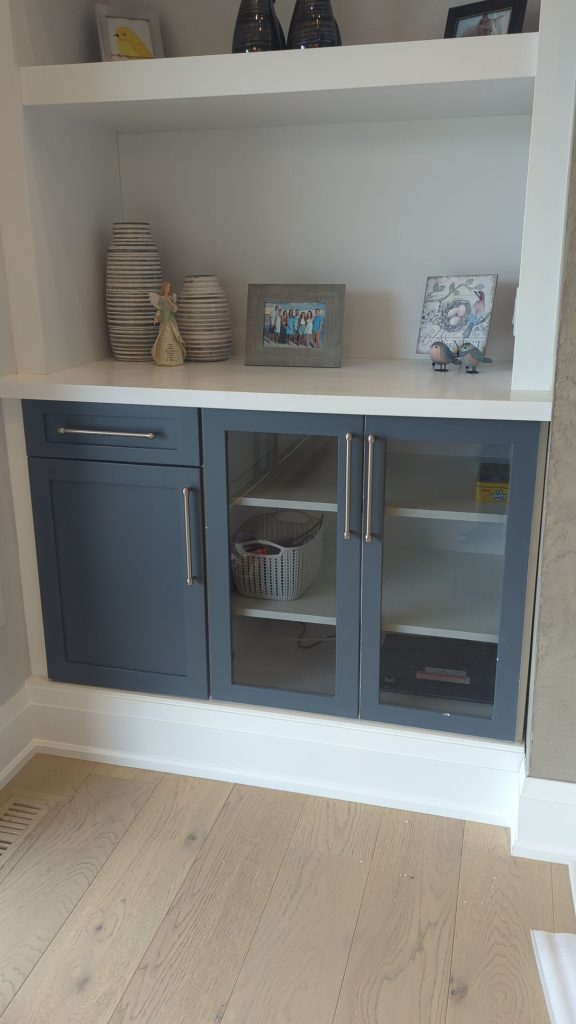 Custom built-in cabinet refinished with a durable KCMA-approved cabinet coating.